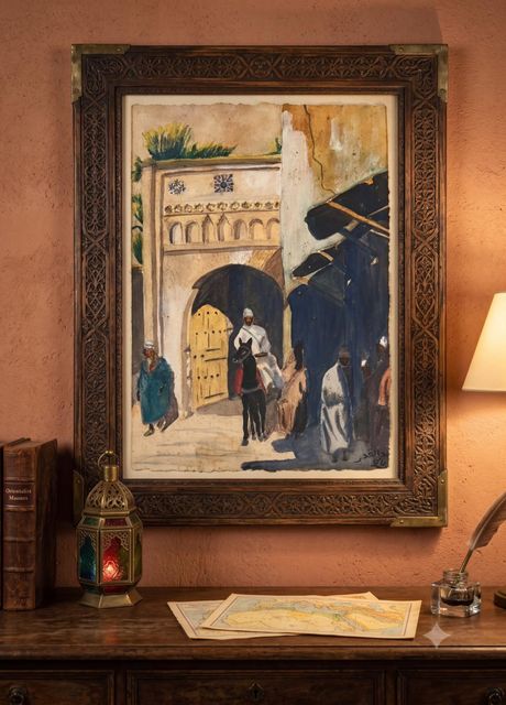 Œuvre de Abdelkader Rbati — Aquarelle sur papier