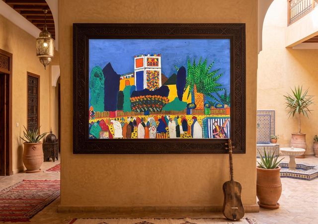 Œuvre de Hicham Mansour — Technique mixte sur toile