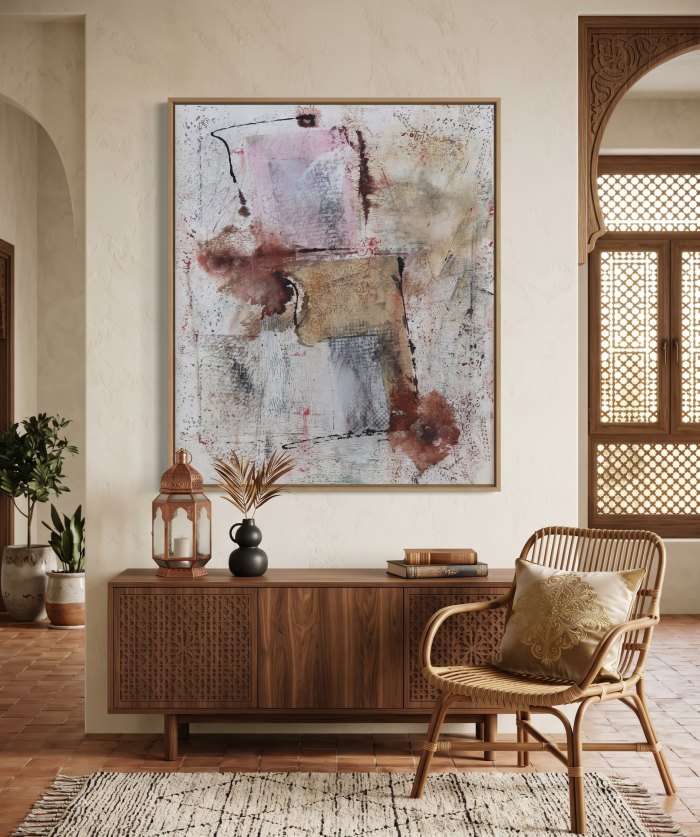 Œuvre de Driss Salioui — Technique mixte sur toile