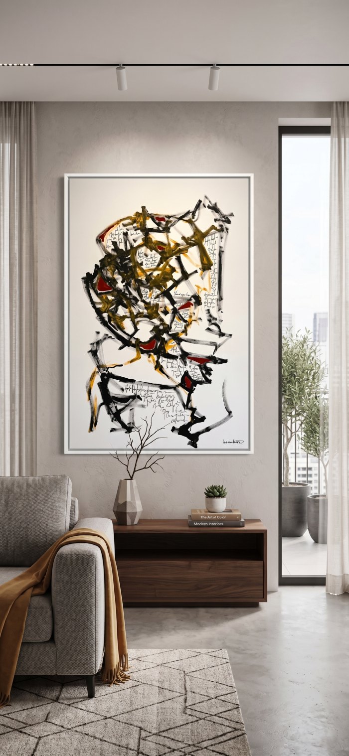 Œuvre de Hamza El Messari — Technique mixte sur toile