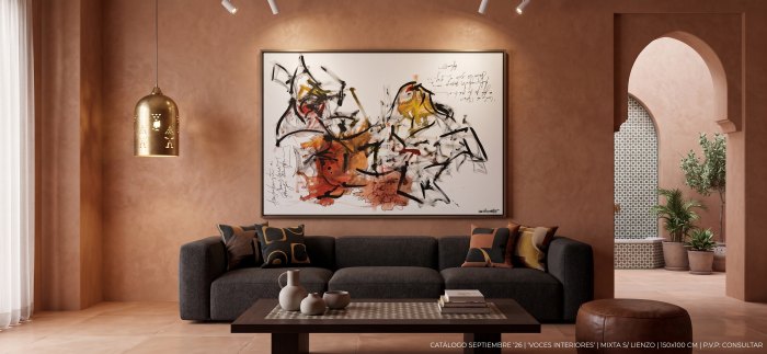 Œuvre de Hamza El Messari — Technique mixte sur toile