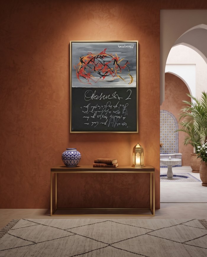 Œuvre de Hamza El Messari — Technique mixte sur toile