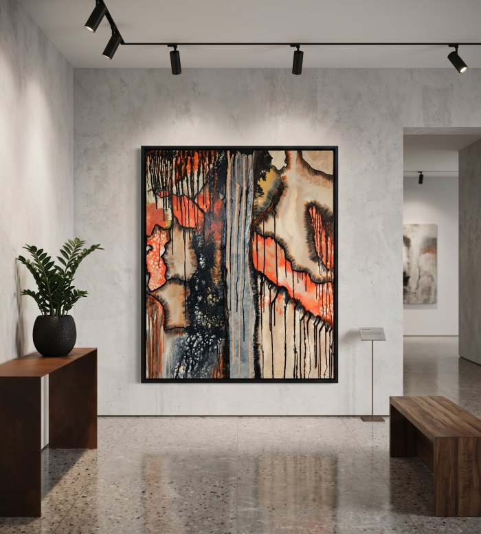 Œuvre de Hind Lahrichi Faraj — Technique mixte sur toile